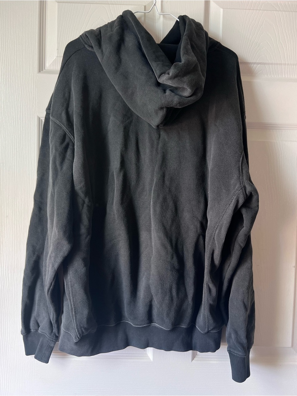Eric Emanuel Black Crewneck Hoodie with Rhinestone EE Logo - Picture 3 of 3